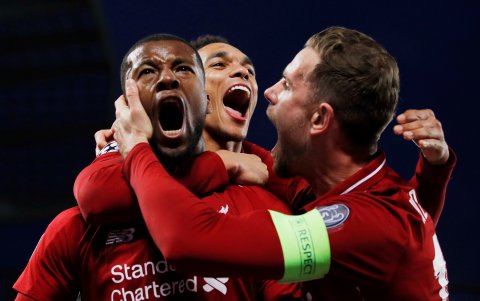 Celebración del Liverpool en la Champions