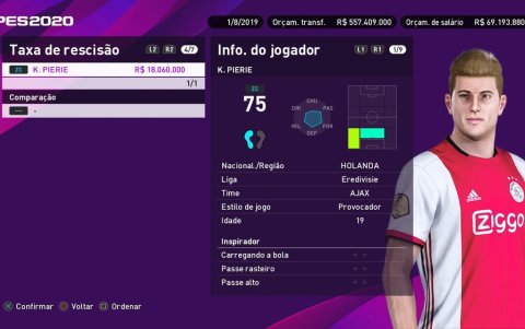 Pierie, además de buen defensor, también tiene gran habilidad para ejecutar pases.