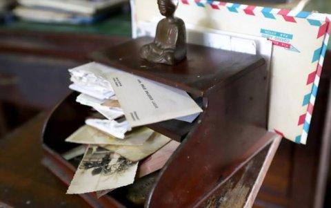 Mueble para archivar tarjetas.