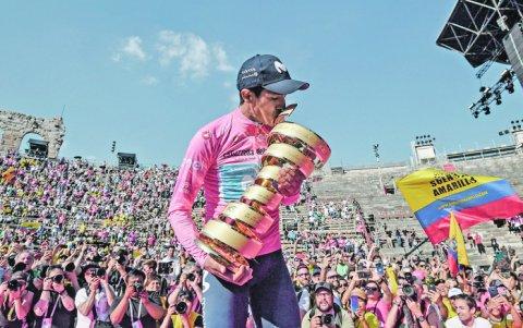 Carapaz ganó el Giro de Italia del año pasado.