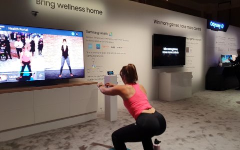 Samsung Health en el TV le permitirá registrar sus ejercicios y monitorear avances.