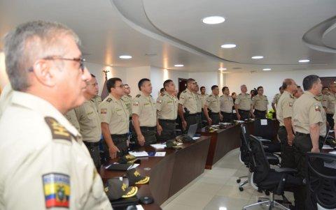 Presentación del nuevo comandante de la Policía este domingo 12 de enero.