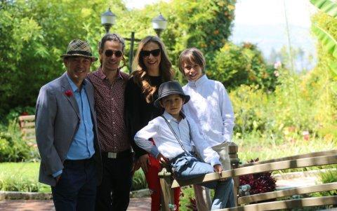 Con sus hijos Bruno, Ignacio y Alejandro y su esposa.