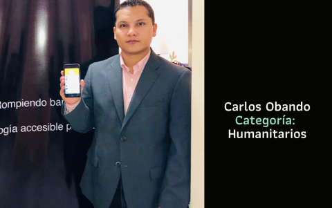 Carlos Andrés Obando creó SpeakLiz Vision, una app para las personas con discapacidad visual.