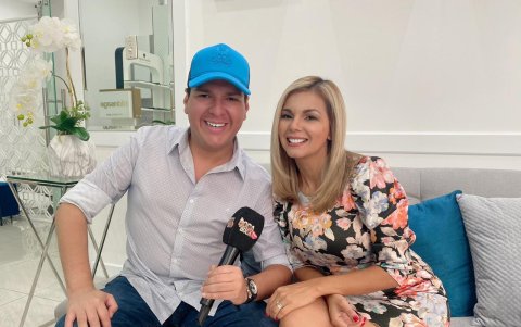 Con Jessenia Hatti, quien recientemente visitó la ciudad.