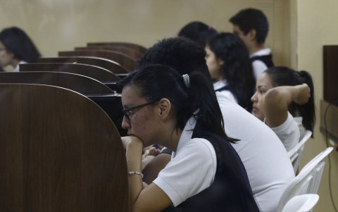 En la Unidad Educativa Nueva Semilla, muchos estudiantes obtuvieron más de 100 aciertos en la evaluación.