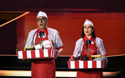 Los presentadores, Andreu Buenafuente y Silvia Abril, pusieron el toque humorístico en la gala, de principio a fin.