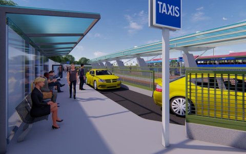 Así lucirá el paradero multimodal sobre la avenida Pedro Menéndez Gílbert.