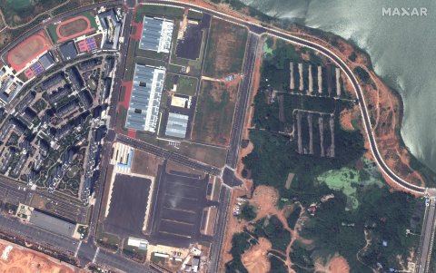 Wuhan. Vista aérea del hospital al que se lleva a las personas con signos de contagio.