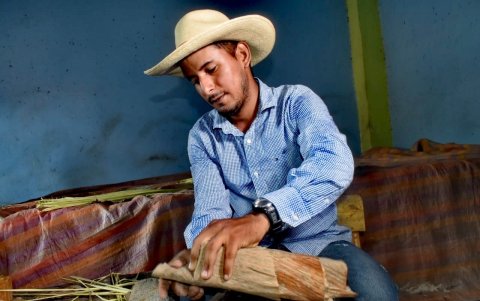 Envoltura. El dulce se lo coloca en moldes, luego se lo cubre con hojas de plátano y, listo para consumirlo.