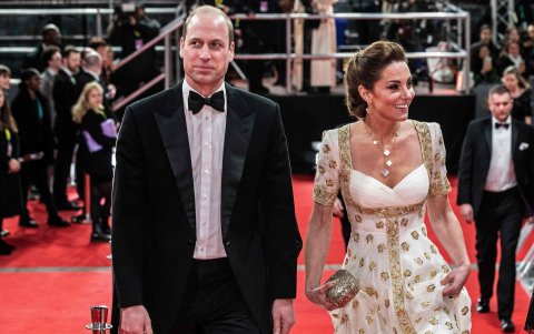 William y Kate, los duques de Cambridge, a su llegada al Royal Albert Hall.