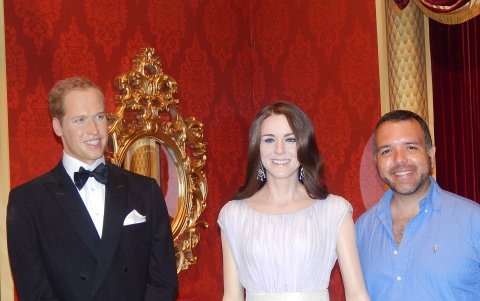 La réplica de los duques de Cambridge es una de las más fotografiadas por los turistas.