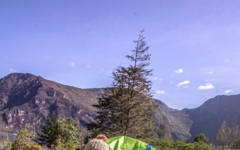 Aprendió a armar su propia carpa durante meses de documentación.