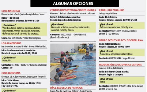 Los cursos se dan en varios sectores de la ciudad.