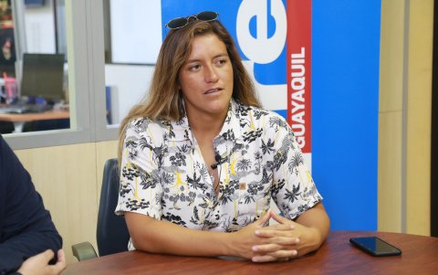 Mimi Barona durante su visita a Diario EXPRESO.