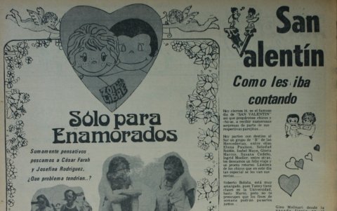 El Día de San Valentín en una edición de Expreso de 1978 .