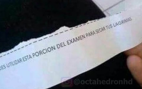 Hay memes que reflejan el temor y la angustia que genera la evaluación en los alumnos.