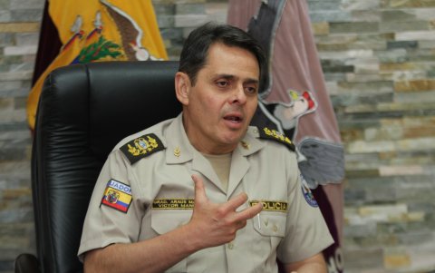 El general Víctor Aráus, jefe de la Zona 8 de la Policía.