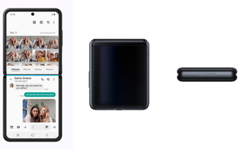 El Galaxy Z Flip logra una pantalla de 6,7 pulgadas desplegado.