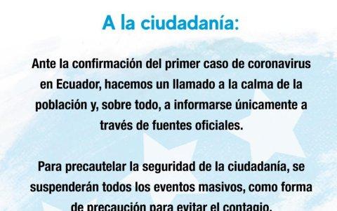 Comunicado de Pedro Pablo Duart.