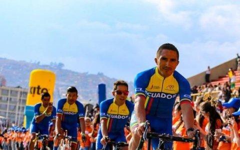 Guamá durante su participación en el Tour Colombia con la selección de Ecuador.