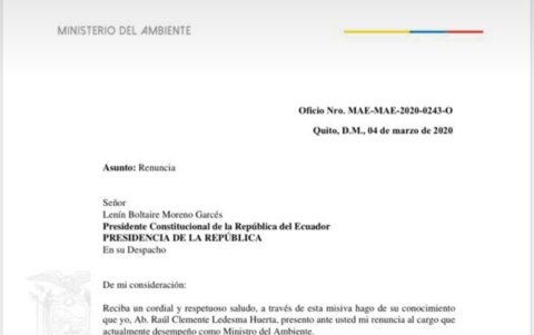 Esta es la imagen enviada por el ministro a una periodista de este Diario.