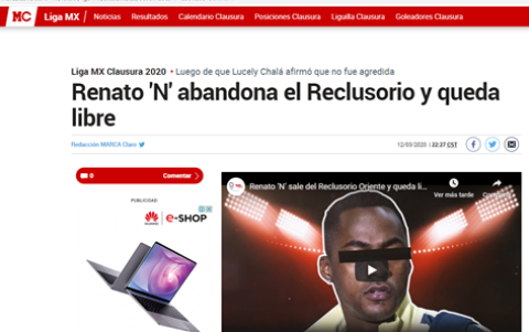 Marca, con una publicación del tricolor.