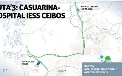 Ruta 3: Casuarina-Hospital IESS Ceibos.