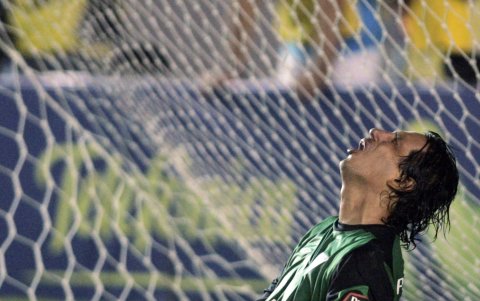 José Francisco Cevallos tras ganar la Copa Libertadores con Liga de Quito, en 2008.