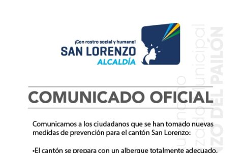 Las resoluciones de la Alcaldía de San Lorenzo incluyen el inicio de oraciones y alabanzas.