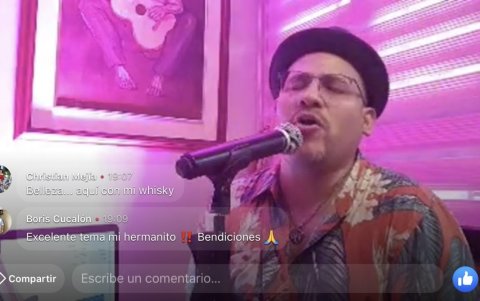 Adolfo Olivares, el Ciclón de la Salsa, es otro de los artistas que realiza teleconciertos.