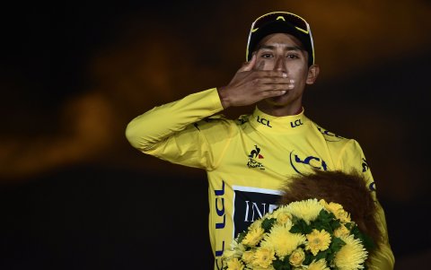 El colombiano Egan Bernal, compañero de Richard Carapaz en el Team Ineos, es el vigente campeón del Tour de Francia.
