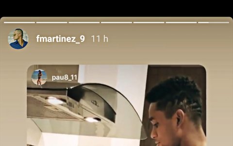 Captura de uno de los momentos en los que Fidel Martínez cocinaba en casa.