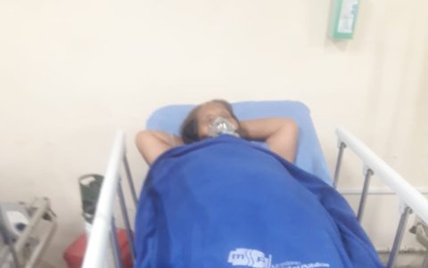 Juana Susana Cruz Camejo cuando estaba internada en el hospital Guayaquil.