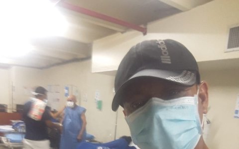 Víctor Rosado Cruz en el hospital Guayaquil.