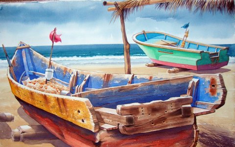 Las acuarelas del pintor se hicieron muy conocidas y cotizadas en el país.