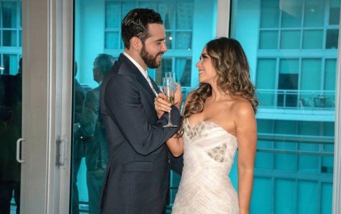 Con su esposo Felipe.