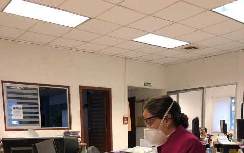 El equipo del Canal del Cerro se ha dividido en dos grupos para trabajar.