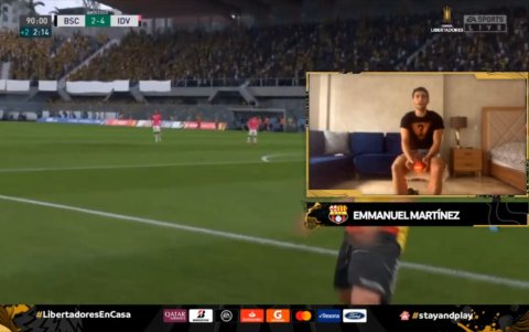 El volante Emmanuel Martínez festejó el quinto gol torero en la llave del torneo sudamericano.