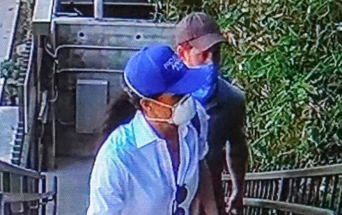 La expareja real solo llevaba la mascarilla como protección.