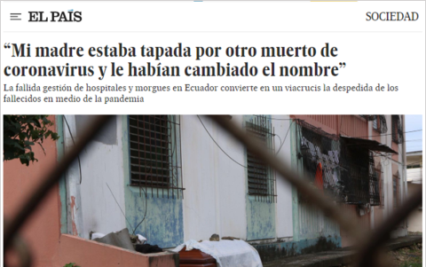 “Mi madre estaba tapada por otro muerto de coronavirus y le habían cambiado el nombre”.