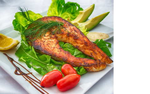 Pescado graso rico en vitamina D.