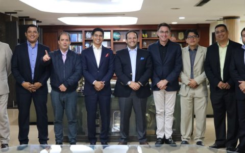 El directorio de la Ecuafútbol que fue posesionado el 31 de enero de 2019.