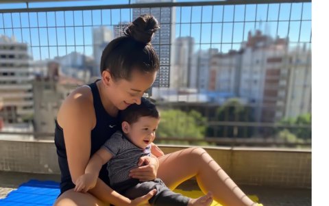 Vásconez le dedica mucho tiempo a su hijo Benjamín, de un año. Ha pasado estos cuatro meses compartiendo con su familia en la capital argentina, sin poder jugar.