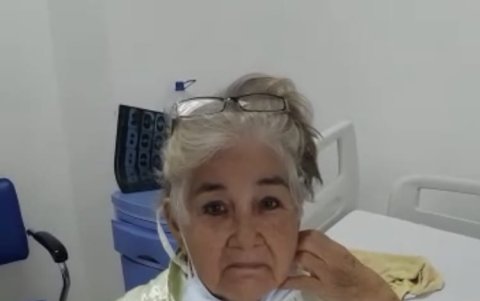 Blanca Tacuri mientras estuvo internada en el hospital del IESS, Teodoro Maldonado Carbo, en Guayaquil.