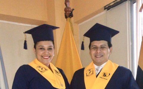 La actriz con su novio Gerardo Panchana.