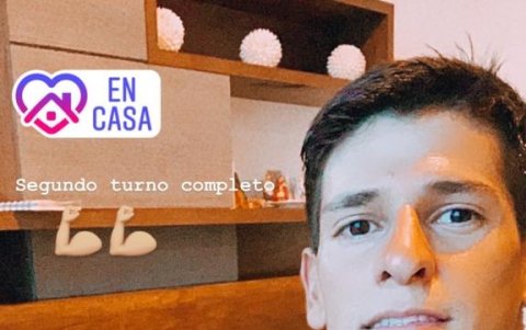 Barceló entrenó intensamente en casa, pero marca una gran diferencia con respecto a a hacerlo en el campo.