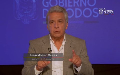 Presidente. Moreno anunció un tímido recorte del tamaño del Estado.