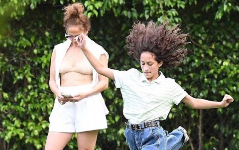 Jennifer López y su hija Emme Muñiz.