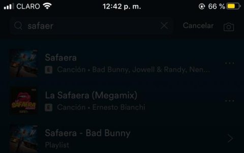 Este es el nuevo mensaje que aparece en Spotify al querer reproducir el tema.